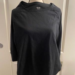 3/4 sleeves Black Tee